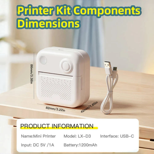 Portable Thermal Label Printer