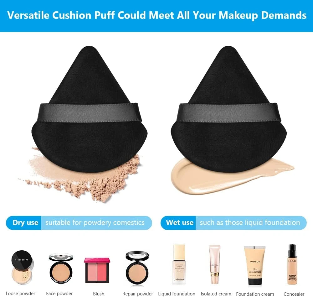 Triangle Travel Makeup Powder Puff