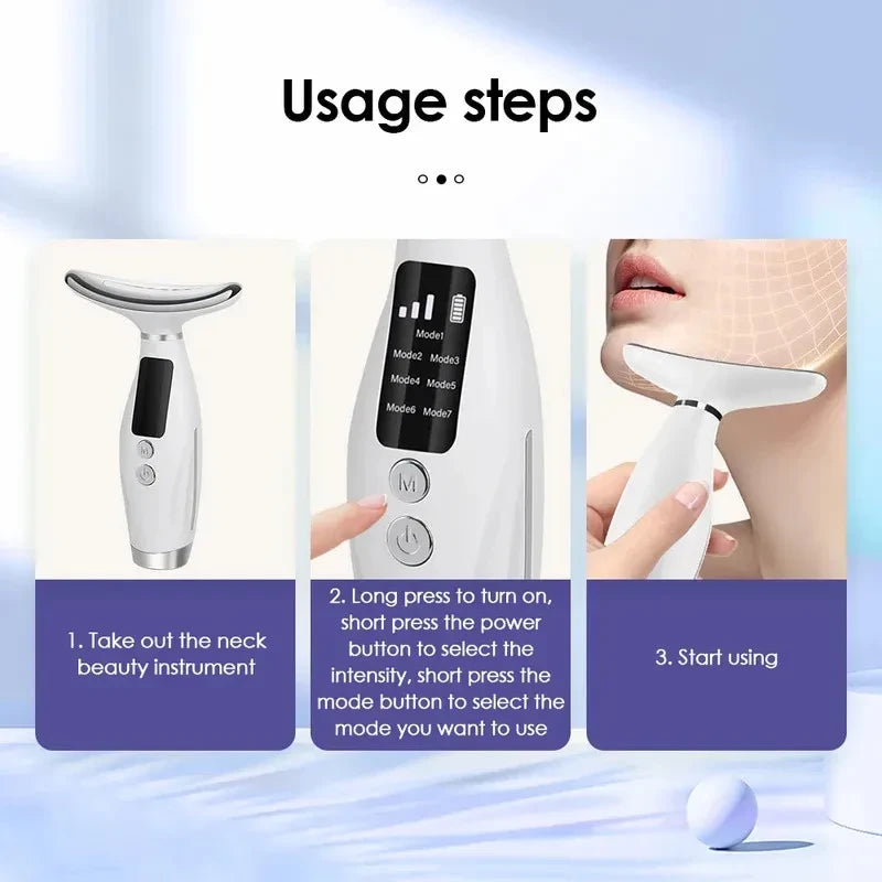 LED Light Therapy Face Neck Massager